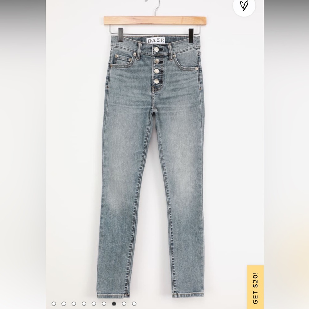 Call You Back Faded Blue High-Rise Skinny Jeans
